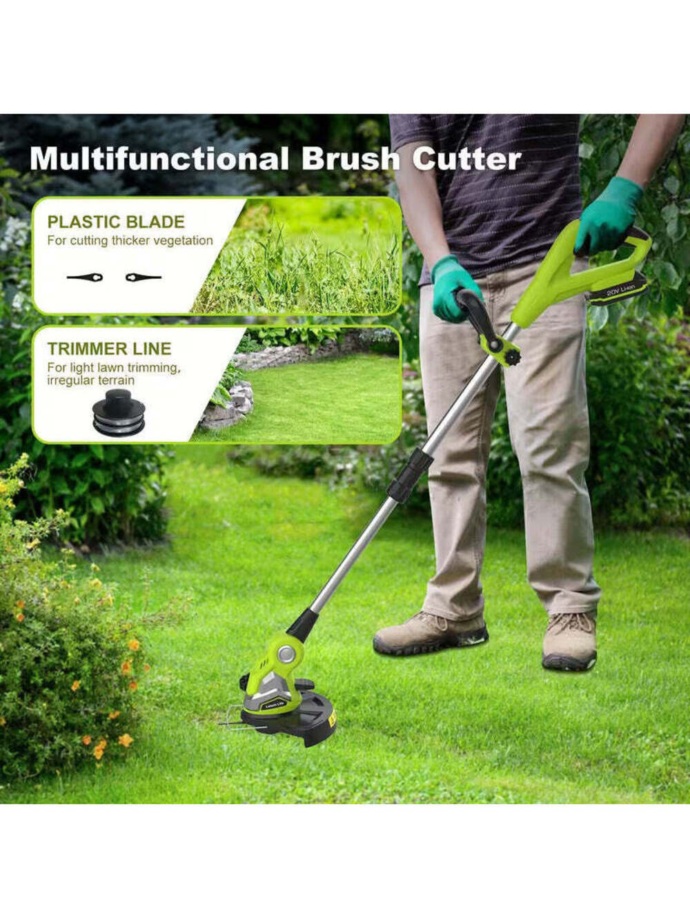 String Trimmer, 10-inch Cordless Weed Wacker